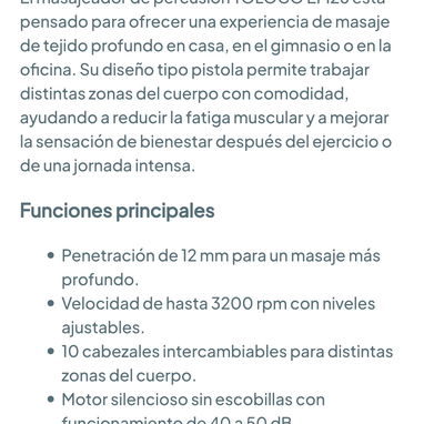 Masajeador de percusión TOLOCO EM26 para tejido profundo con 10 cabezales 🌐 57.56 USD - 4/5