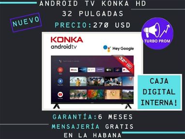 Androide tv HD de 32 pulgadas con cajita incluida - Img main-image-45599889