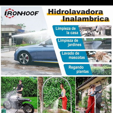 Hidrolavadora eléctrica portátil e inalámbrica 550W - Img 118064475