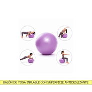 BALÓN DE YOGA INFLABLE CON SUPERFICIE ANTIDESLIZANTE - Img 55757708