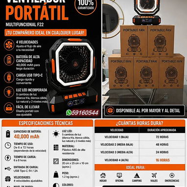 Ventiladores recargables F22 originales - 5/5