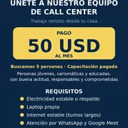 📞 EMPLEO CALL CENTER REMOTO – PAGO 50 USD AL MES - Img 57913089