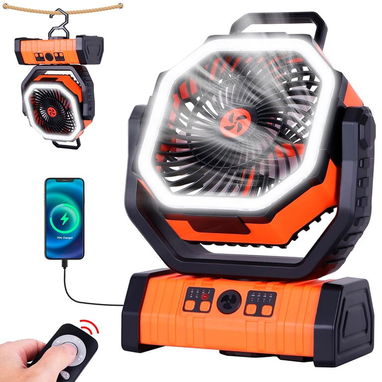 Ventilador Recargable (Negro y/o Naranja) - Img 118593816