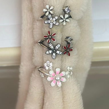 Hermosos y delicados anillos de Plata para chica cola de sirena 🧜‍hojas🌿,brillitos ✨y flores🌷 - 7/10