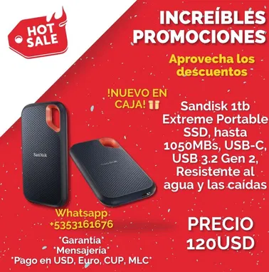 Disco Duro EXTERNO 4tb / Externo Interno SSD 1TB/ Disco Portable 2tb / Ofertas de HDD y SSD Nuevos en caja / +5353161676 - Img 82735664