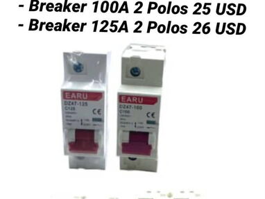 Breaker de 1 y 2 polos ( Variedades) y Contador magnético  modular y trifásico ( Variados). Transporte gratis. - Img main-image