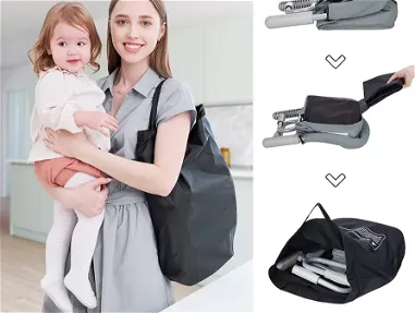Veeyoo - Silla alta con gancho, Silla alta con clip compacto plegable para bebé, niño pequeño, lavable en lavadora, - Img 68553388