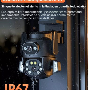 Doble camara de seguridad con alarma y sensor de movimiento - Img 111707098