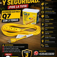 ⚡ 5 METRO ⚡ EXTENCIÓN DE CORRIENTE Q7 COLOR AMARILLO. MENSAJERÍA CON FACTURA Y GARANTÍA. 📲 54833699 - Img 56481517