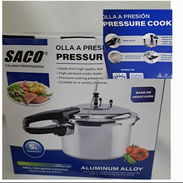 Olla presión Saco 3 válvulas capacidad 5L Aluminun Sirve para inducción, gas e infrarrojo - Img 56325483