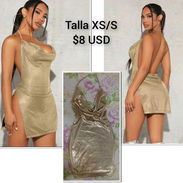 Vestido dorado para salir talla XS/S. Soy de playa Miramar - Img 58021152