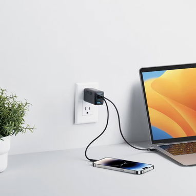⚡ Cargador Anker 65W GaN Prime 3 Puertos (2 USB-C + USB-A) Carga Rápida iPhone/Samsung/MacBook ENVÍO* + GARANTIA** - Img 112491058