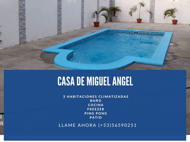 Renta casa con piscina de 3 habitaciones en Guanabo,56590251 no - Img main-image