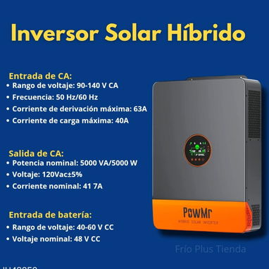 Inversor Híbrido POWMR 5KW 120VAC / 48VDC ⚡ - Img 122660201