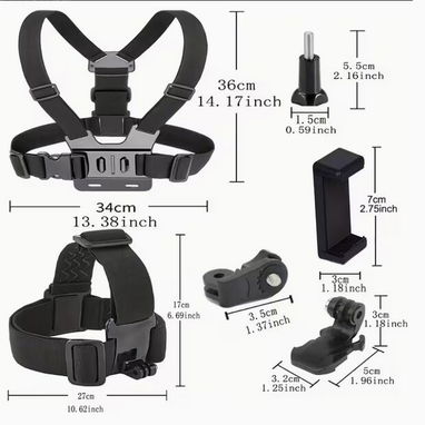 ☎️53544655 🛵 Entrega Disponible ⭐Sistema de Arnés de Pecho para Cámara de Acción (Kit 8 piezas) ⭐ - Img 114915097