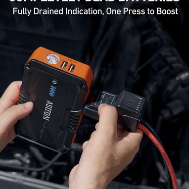 AstroAI S8 - Arrancador de Bateria de Coche 1500A Pico con Linterna LEDy Power Bank - 3/5
