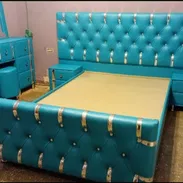 Juego de cuarto de lujo tapizado cama camera o 3/4 1 año de garantía armada y entrega Gratis en la Habana - Img 58407051