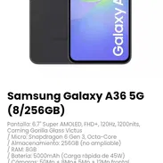 Samsung Galaxy A36 5G (8/256GB). Incluye cable y cargador. Nuevo con garantía - Img 53589179