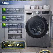 Lavadora Secadora al vapor LG 14 kg,Tecnologia IA DD , TurboWash 360 ,Conectividad Remota con Wifi +OFERTA DE 12GB DE - Img 55268312