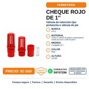 CHEQUE ROJO DE 1 PULGADA - Img 58438483
