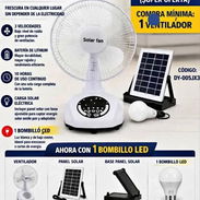 *Ventilador Recargable con Panel Solar y Bombillo de 15,000 ah - Img 55779624