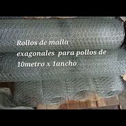 ROLLOS DE MALLA POLLERA Y CONEGERA, GALBANIZADA DE 10 M X 1M HUECOS EXAGONALES .MAXIMA CALIDAD - Img 53143208