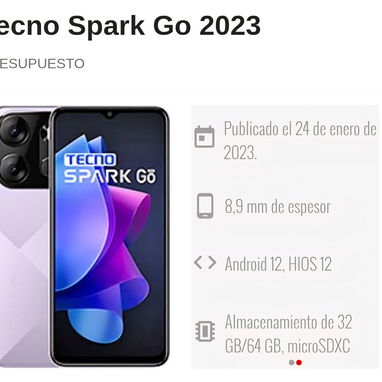 Se vende móvil Tecno Spark 2023 60 USD en óptimas condiciones ✅️ - Img 117384356