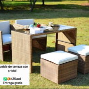 Mueble de terraza con cristal - Img 55894780