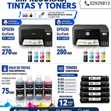 Impresora,hojas, set d tintas - 2/3