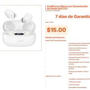 Audífonos 1Hora AUT212: Cancelación de Ruido al Mejor Precio $15 VPT#-0021 - Img 55558299