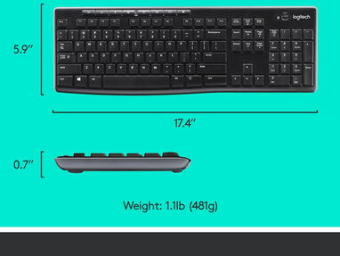 Teclado y mouse logitech inalambricos ✅Logitech MK270 Combo de teclado y mouse inalámbricos - Img 62963458