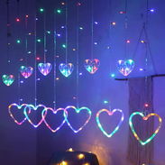 luces led con adornos de corazón 8 modos de iluminación (Funcionan conectadas directamente a la corriente) en 5500cup - Img 55675240