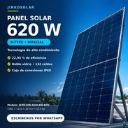 Panel Solar JinkoSolar 620W, bifacial-Monocristalino - Img 57890480