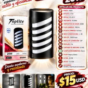 LÁMPARA DE PARED CILÍNDRICA 20W, FACTURA Y GARANTÍA. VARIEDAD DE ÚTILES DEL HOGAR, ELECTRODOMÉSTICOS, ETC - Img 57771910