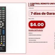 CONTROL REMOTO UNIVERSAL PARA TV LED / LCD VPT#-0090 - Img 56315005