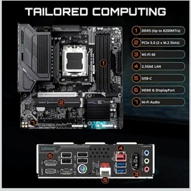 Vendo Gigabyte B850M Placa Madre Gaming X WiFi6E DDR5 Socket AM5 - Img 126531084
