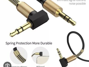 Cable auxiliar 3.5 a 3.5 mm, reforzado, ideal para instalaciones de audio en su auto. - Img main-image