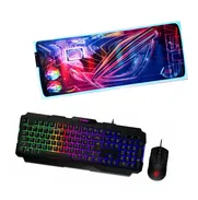 Kit teclado y mouse MSI RGB Gaming/ Mousepad Asus ROG XXL RGB - Img 50423091