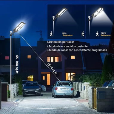 Lámparas Luz Solar Exterior Luminaria Solar Led - 5/10