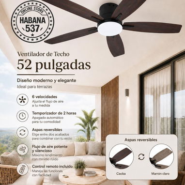 Ventilador de techo de 52 pulgadas - Img 123113878