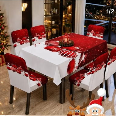 Forros - Funda Navideño para juego de comedor 7 piezas (m-lo) - 3/5