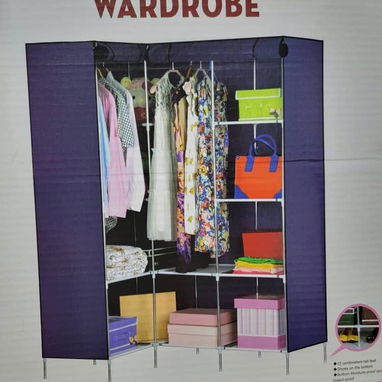 👗Clóset en forma de L grandes  ✅1.70 cm de altura 🌈Colores disponibles: carmelita, gris, negro, rojo vino - Img 110912328