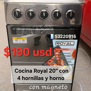 👩🍳👨🍳🍳Cocina Royal 20" con horno y 4 hornillas ‼️53220916 - Img 55713388