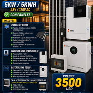 ☀️KIT SRNE ☀️ DE 5WK CON 5KWH BATERIA + 6 P.SOLARES Y ACCEROSRIOS. MENSAJERIA GRATIS, GARANTIA 1 AÑO. 📲 54833699 - Img 55646853