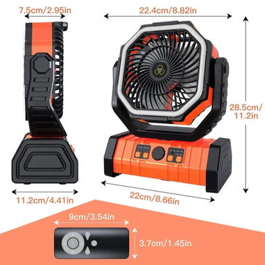Ventilador portátil,lo puedes usar como power bank y bombillo - Img 124188571