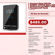 Inversor Solar Híbrido SUMRY 4000W 24V a 120V Onda Pura con MPPT 140A y Pantalla LCD Táctil . - Img 57564178
