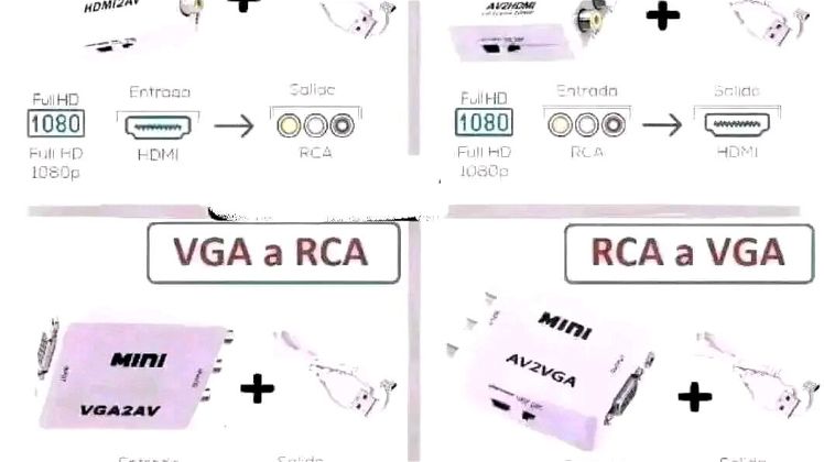 HDMI-VGA/VGA-HDMI/HDMI-RCA/RCA-HDMI/DisplayPort-HD en La Habana, Cuba -  Revolico