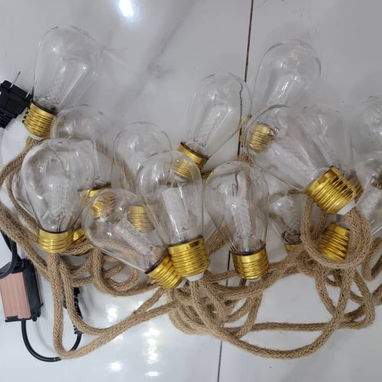 💡Bombillos LEd plásticos a prueba de agua con 16 bombillos. ✅6 m de largo, Ideal para terrazas o patios,cable tipo soga - Img 122451437