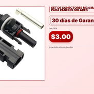 SET DE CONECTORES MC4 MACHO Y HEMBRA PARA PANELES SOLARES . - Img 56933627
