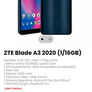 ZTE Blade A3 2020 (1/16GB). Almacenamiento: 16GB (ampliable con MicroSD) - Img 57672586